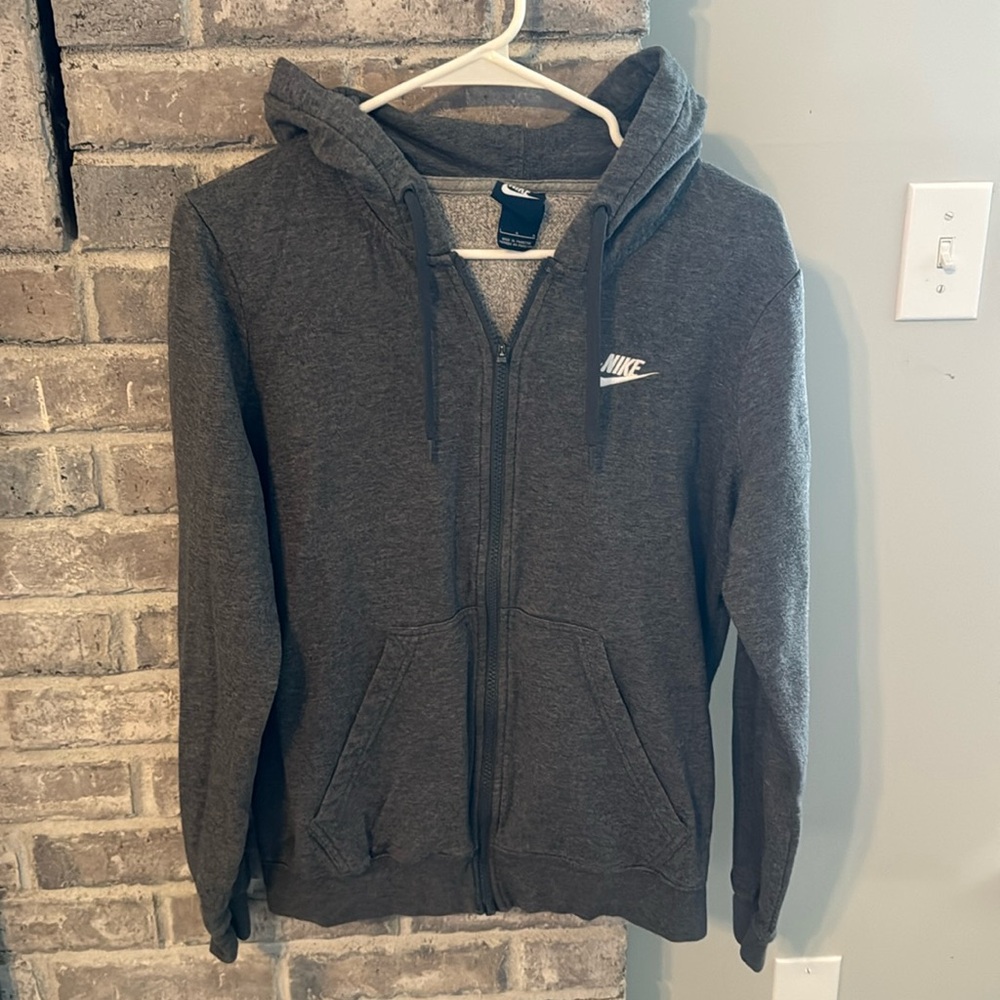 Women’s L Nike heather gray hoodie like new